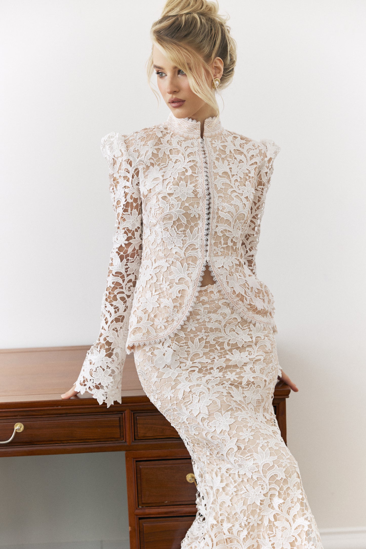 Blanc Lace Tailored Jacket