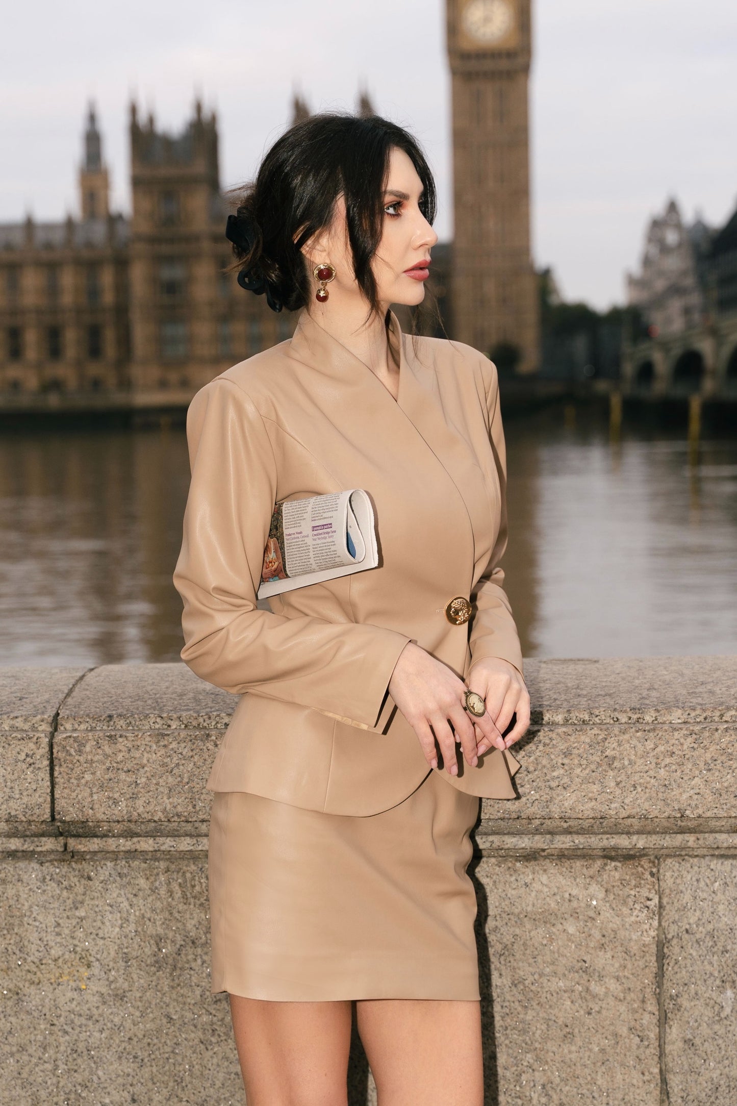 Tailored mini skirt
