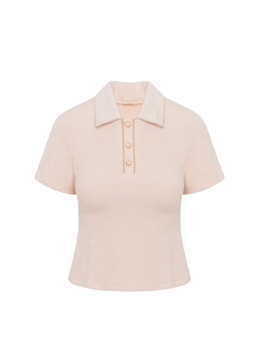 Polo Top Soft Beige