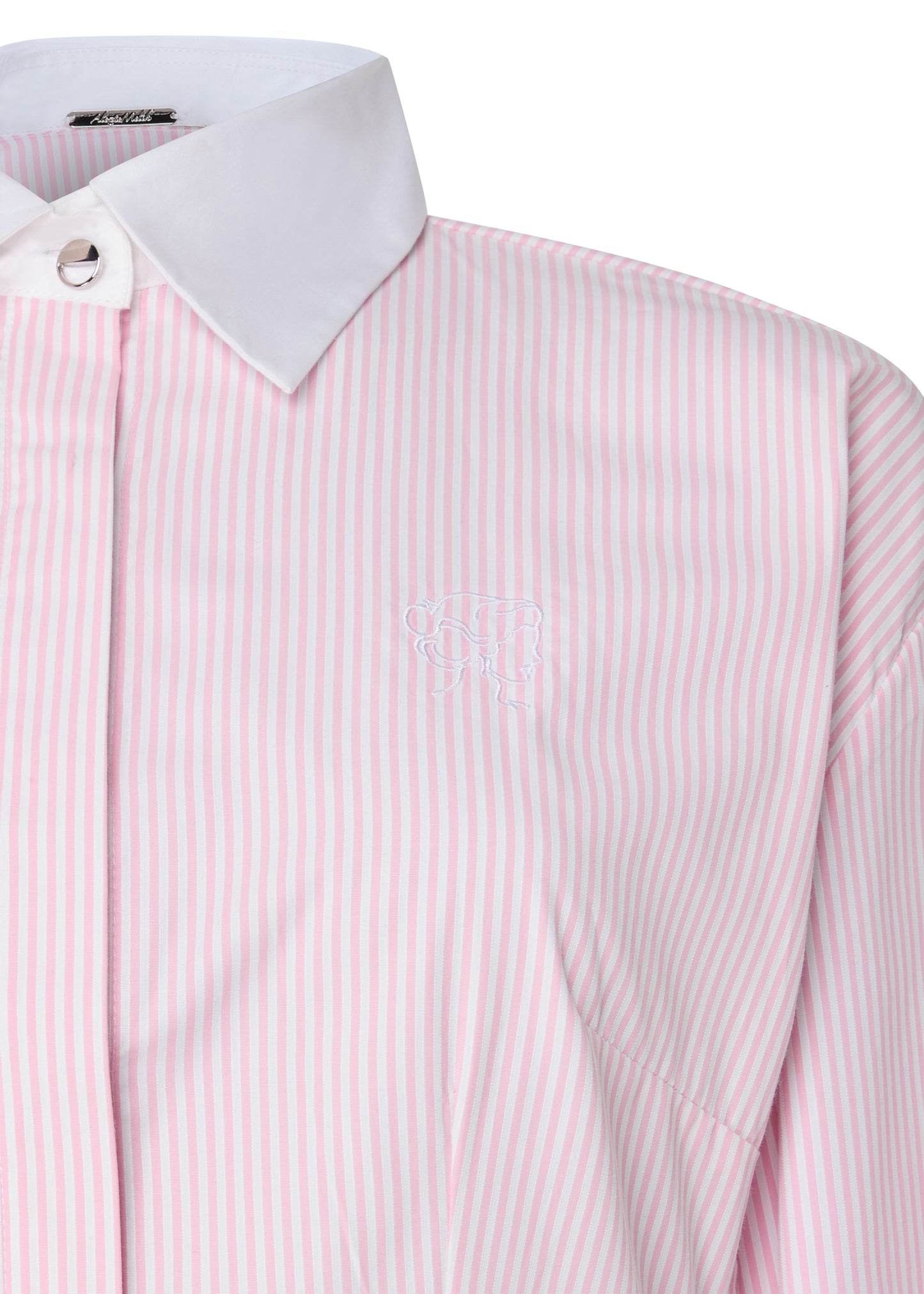 Tailored Cotton Shirt White & Pink