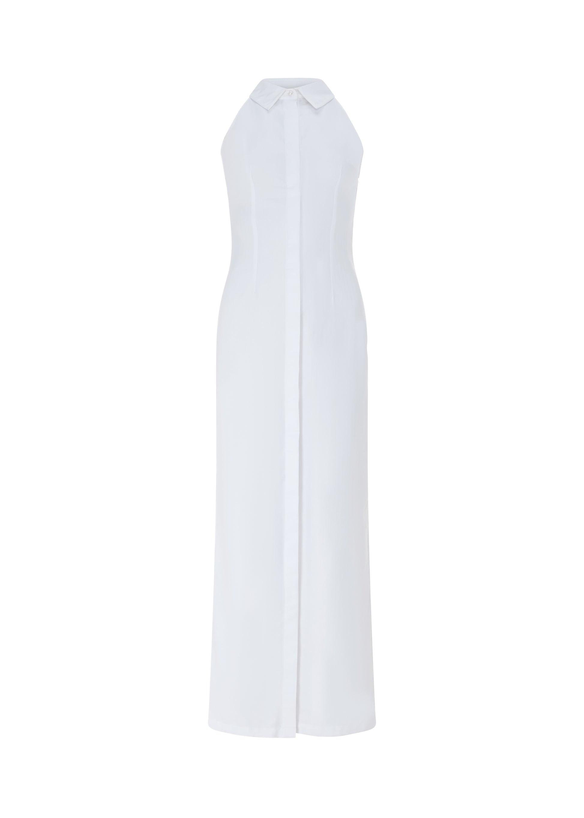 White Sleeveless Shirt Dress – Alex & Melik White Sleeveless Shirt Dress – Alex & Melik
